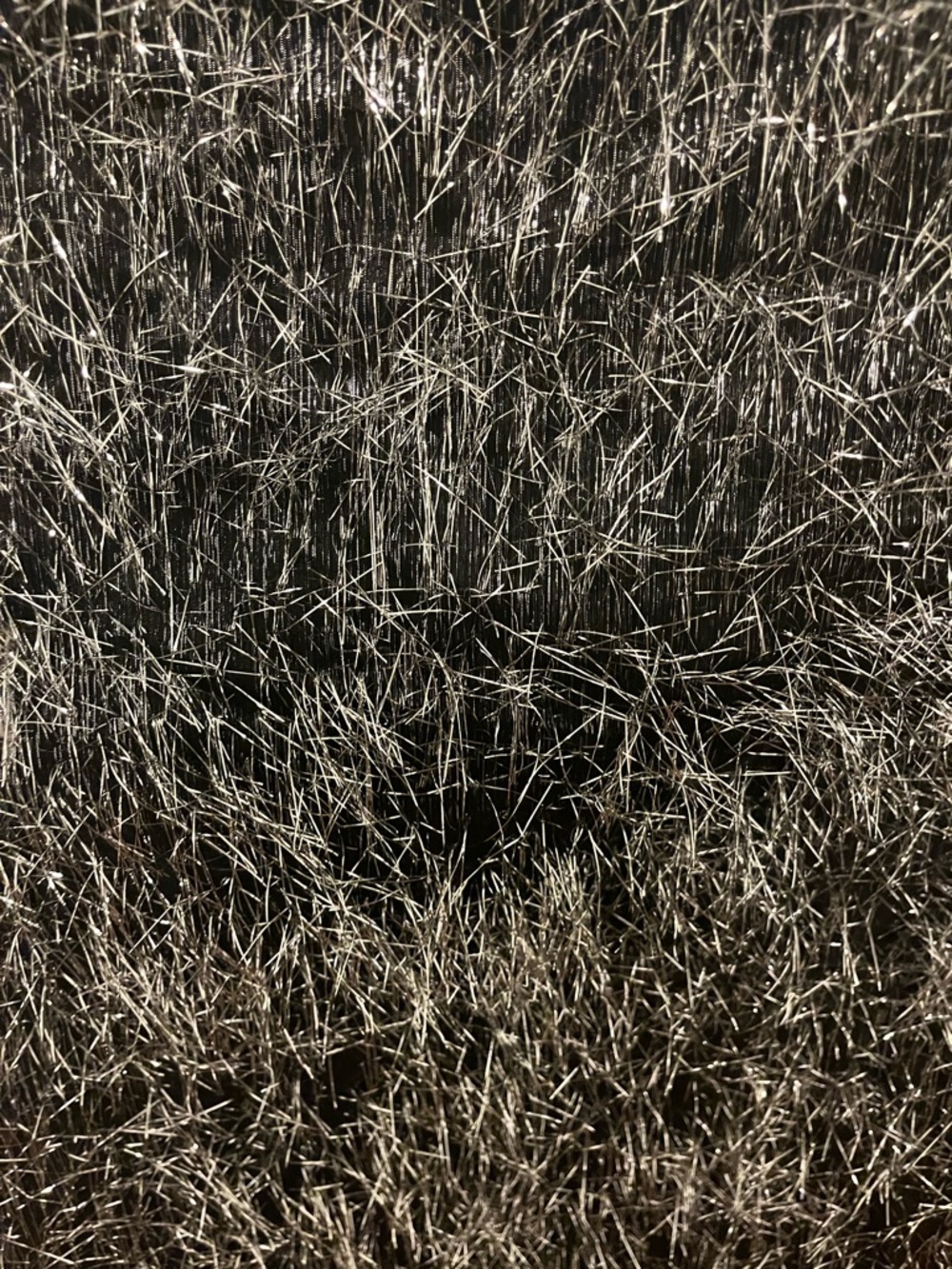 Metallic Eyelash Fabric - Black with Silver Lurex- 1.5 yards - 60” width